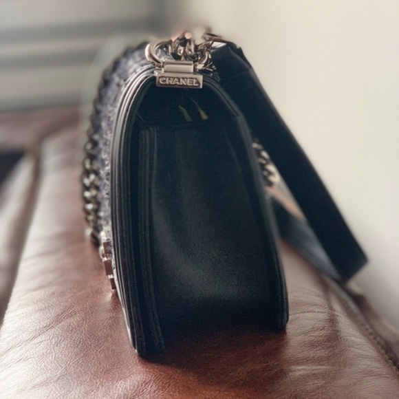 Black Medium Boy Bag - Picture 3 of 7